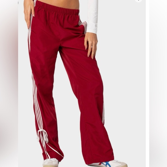 Women's Red Remy Ribbon Track Pants - Picture 1 of 1